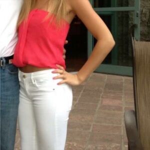 Alice and Olivia strapless pink top